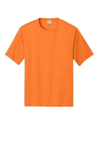 Custom Embroidered Port & Co T-Shirts  in Neon Orange