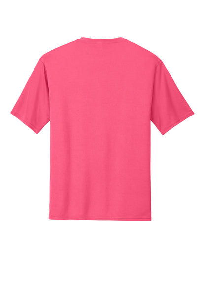 Custom Embroidered Port & Co T-Shirts  in Neon Pink