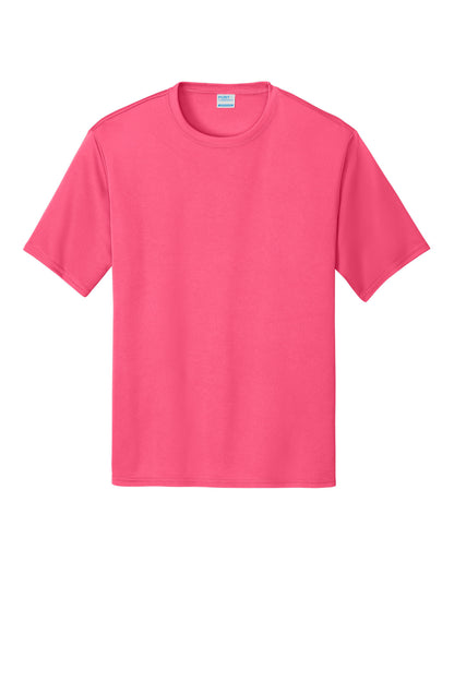 Custom Embroidered Port & Co T-Shirts  in Neon Pink