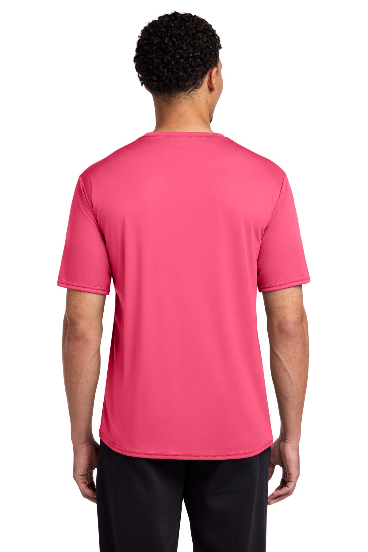 Custom Embroidered Port & Co T-Shirts  in Neon Pink