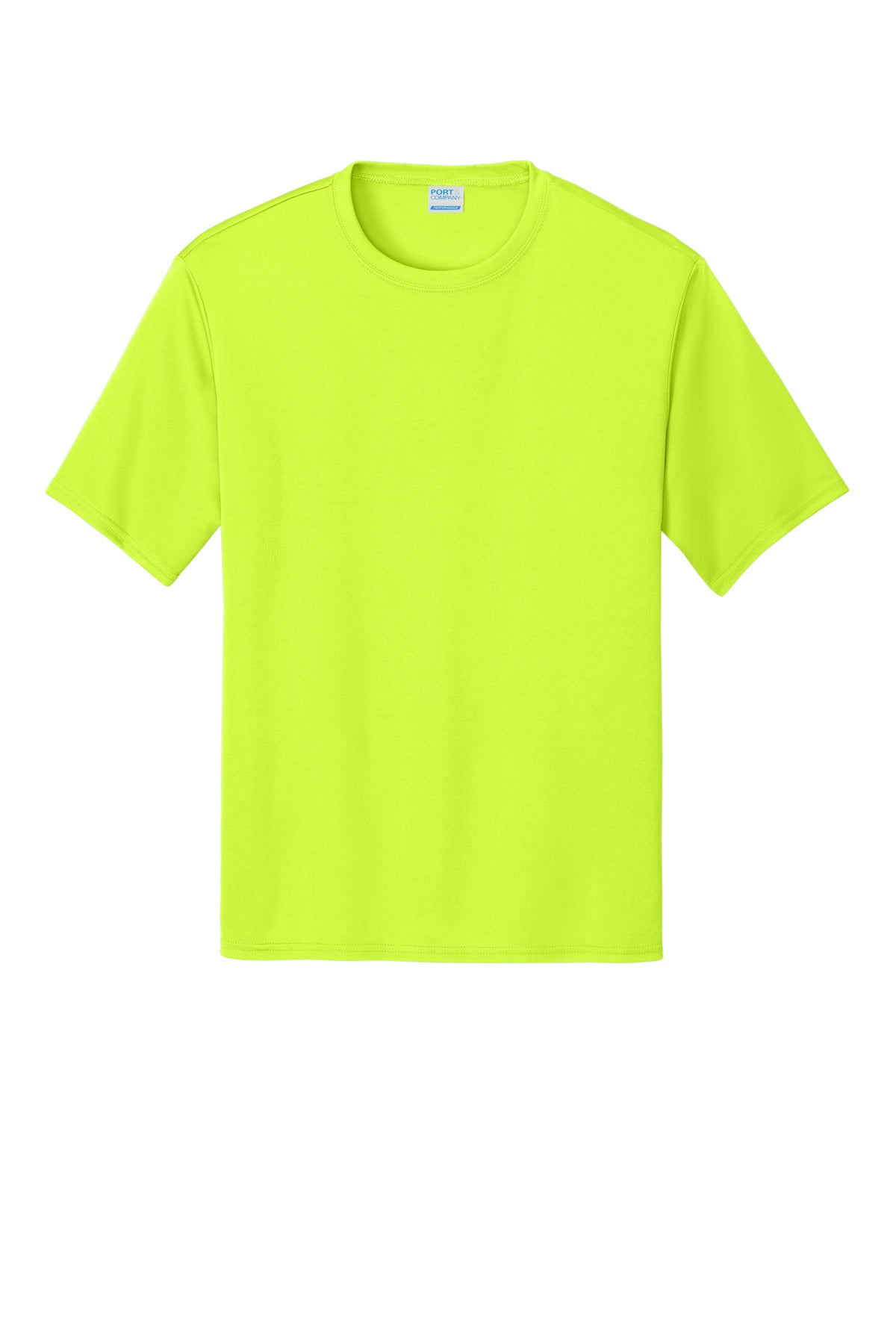 Custom Embroidered Port & Co T-Shirts  in Neon Yellow