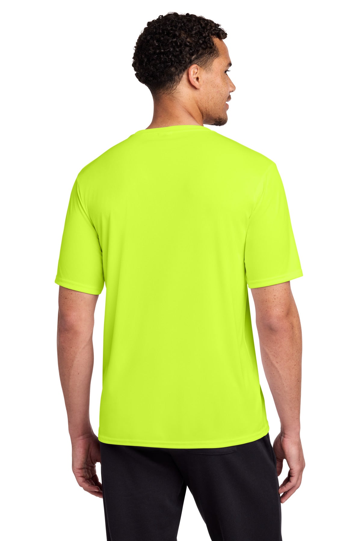 Custom Embroidered Port & Co T-Shirts  in Neon Yellow