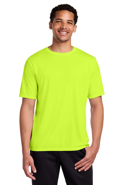 Custom Embroidered Port & Co T-Shirts  in Neon Yellow