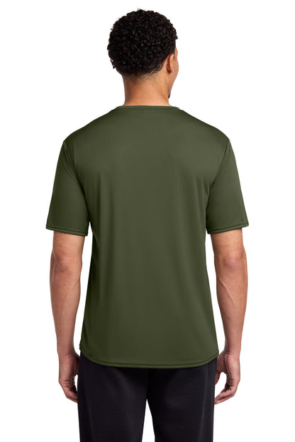 Custom Embroidered Port & Co T-Shirts  in Olive Drab Green