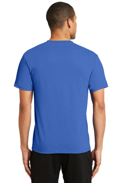 Custom Embroidered Port & Company Performance Blend Tee. PC381,True Royal