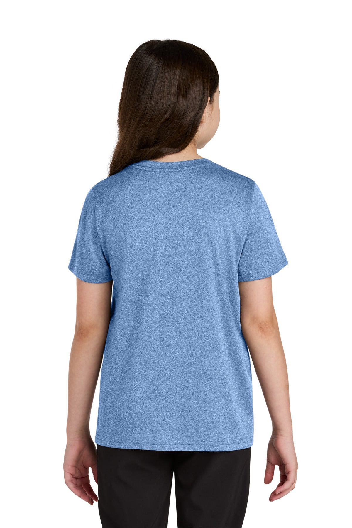 Custom Embroidered Port & Co T-Shirts  in Carolina Blue Heather