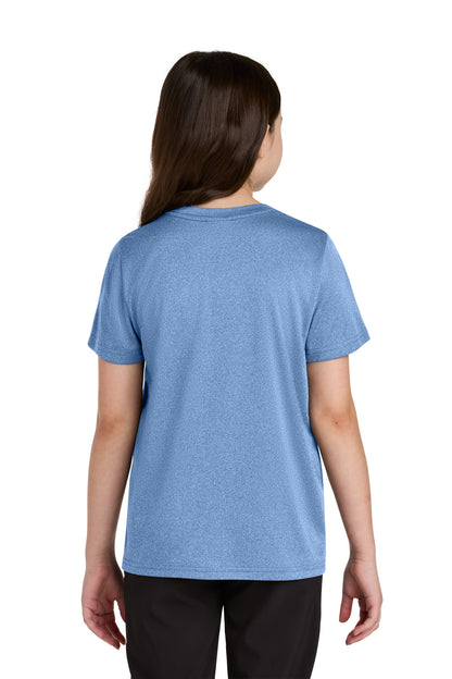 Custom Embroidered Port & Co T-Shirts  in Carolina Blue Heather