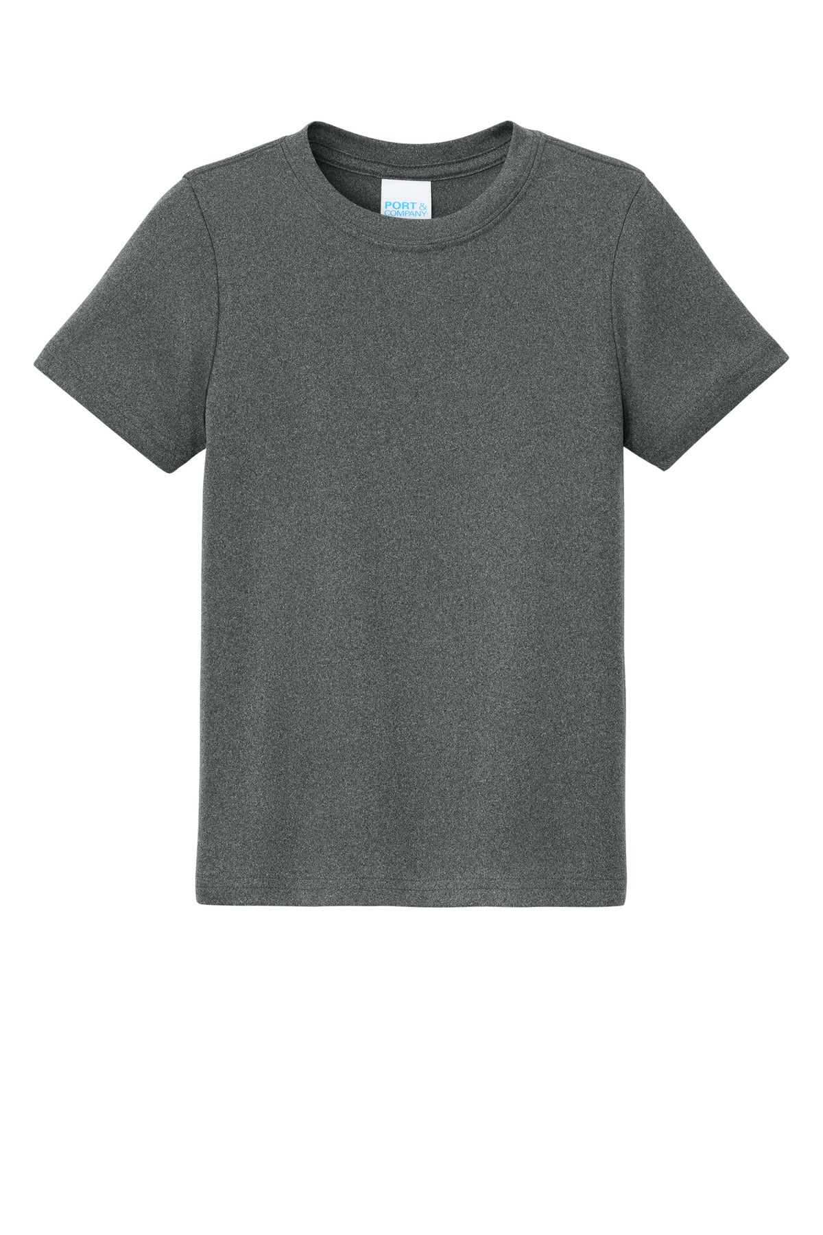 Custom Embroidered Port & Co T-Shirts  in Metal Grey Heather