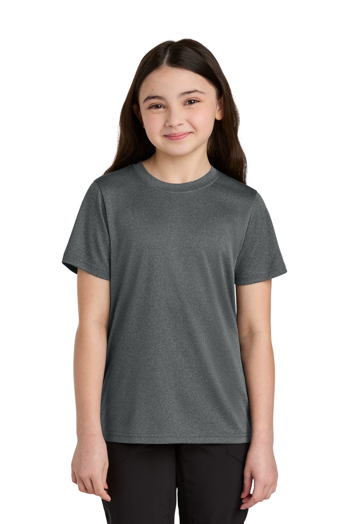 Custom Embroidered Port & Co T-Shirts  in Metal Grey Heather
