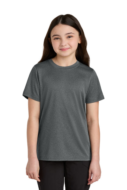 Custom Embroidered Port & Co T-Shirts  in Metal Grey Heather