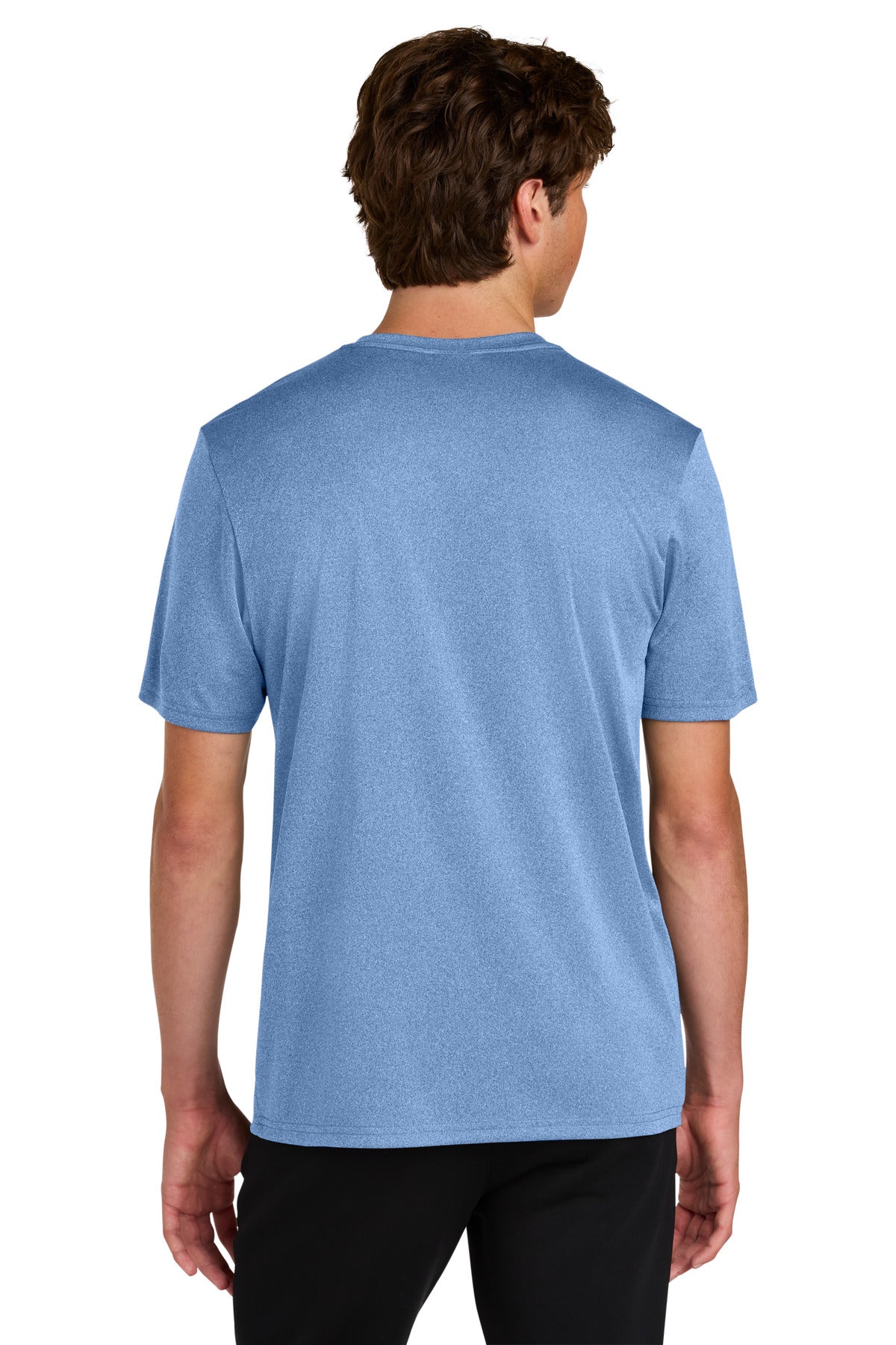 Custom Embroidered Port & Co T-Shirts  in Carolina Blue Heather