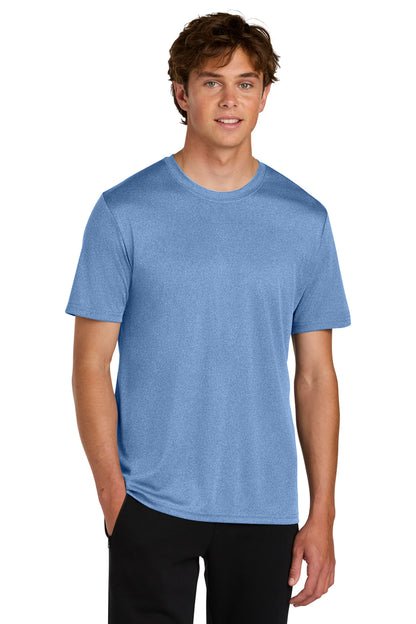 Custom Embroidered Port & Co T-Shirts  in Carolina Blue Heather