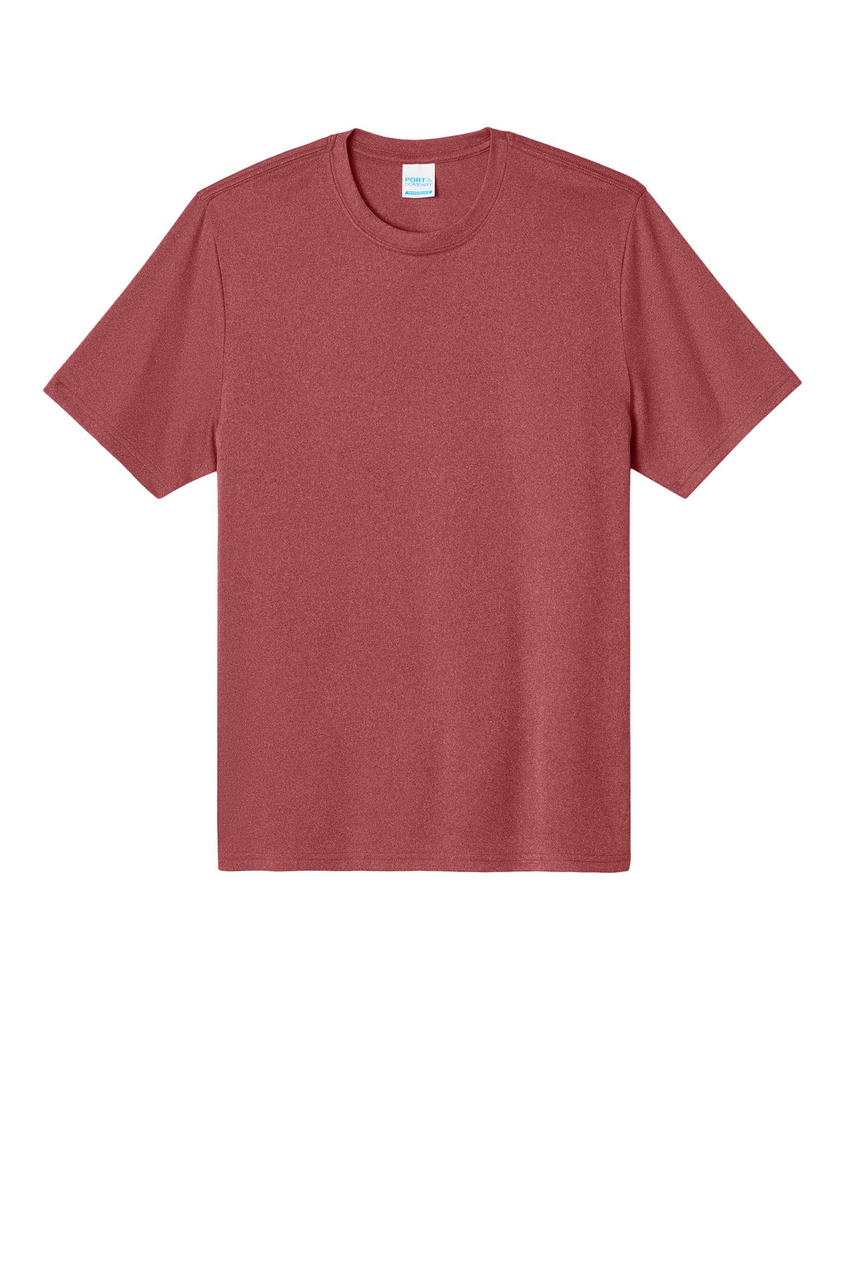 Custom Embroidered Port & Co T-Shirts  in Deep Red Heather