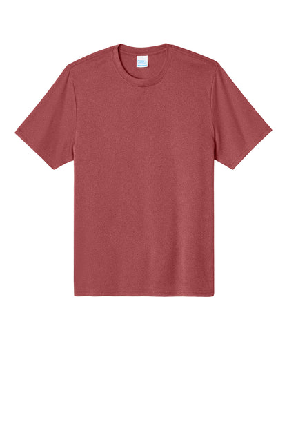 Custom Embroidered Port & Co T-Shirts  in Deep Red Heather