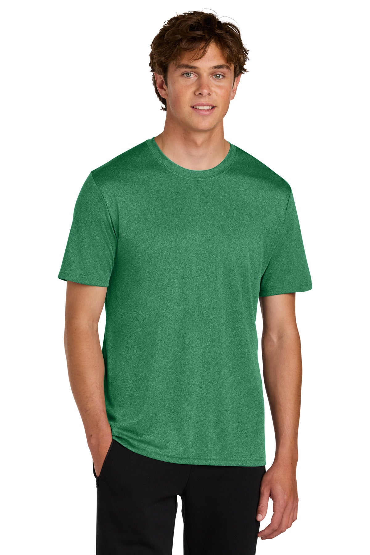 Custom Embroidered Port & Co T-Shirts  in Kelly Heather