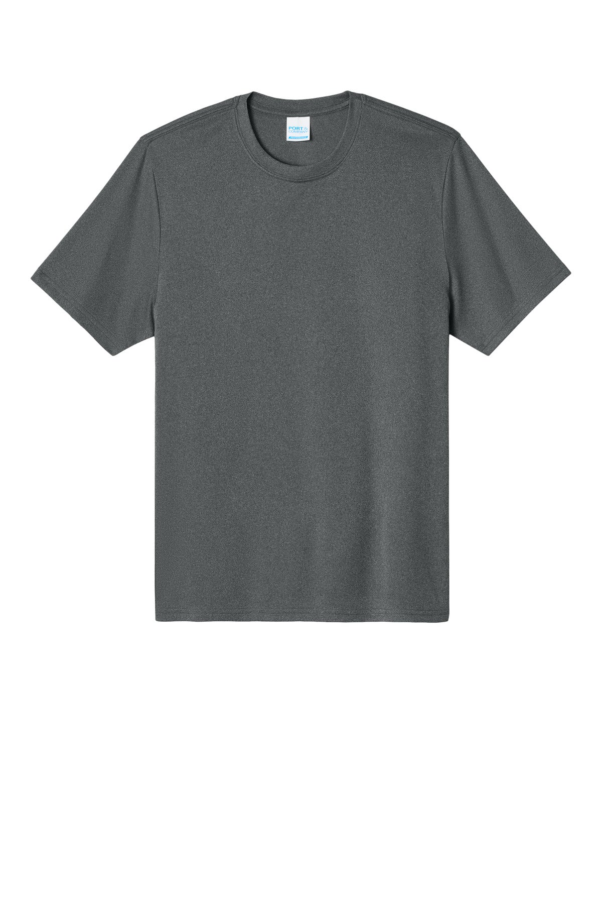 Custom Embroidered Port & Co T-Shirts  in Metal Grey Heather