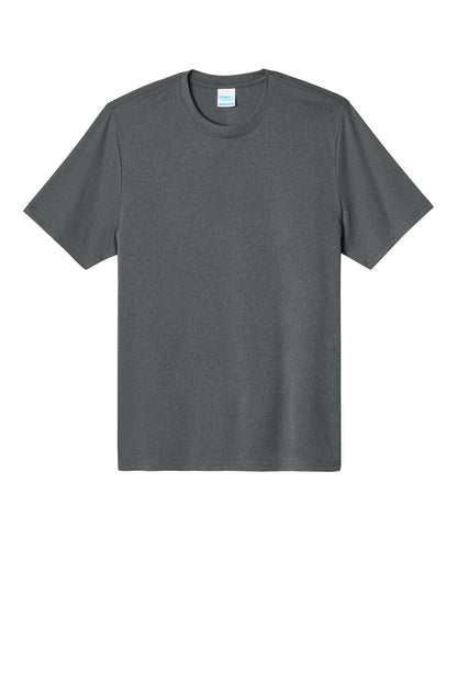 Custom Embroidered Port & Co T-Shirts  in Metal Grey Heather