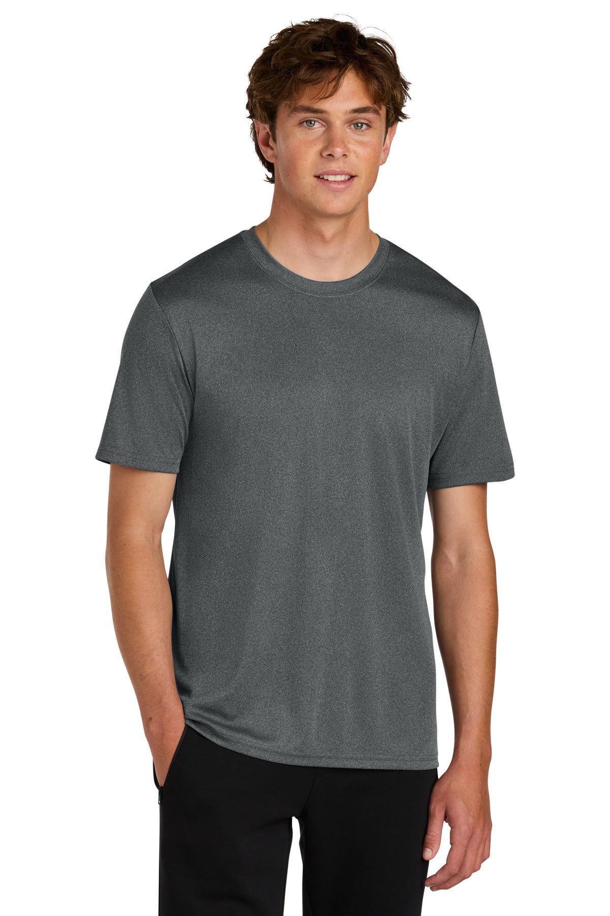 Custom Embroidered Port & Co T-Shirts  in Metal Grey Heather