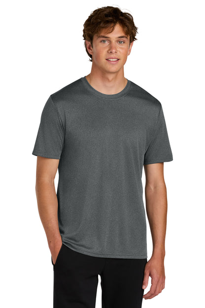 Custom Embroidered Port & Co T-Shirts  in Metal Grey Heather
