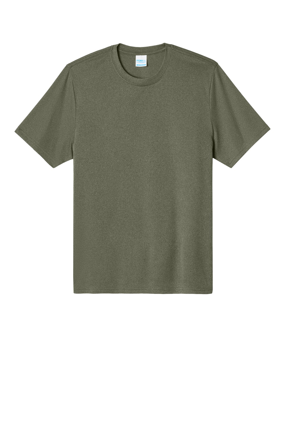 Custom Embroidered Port & Co T-Shirts  in Olive Drab Green Heather