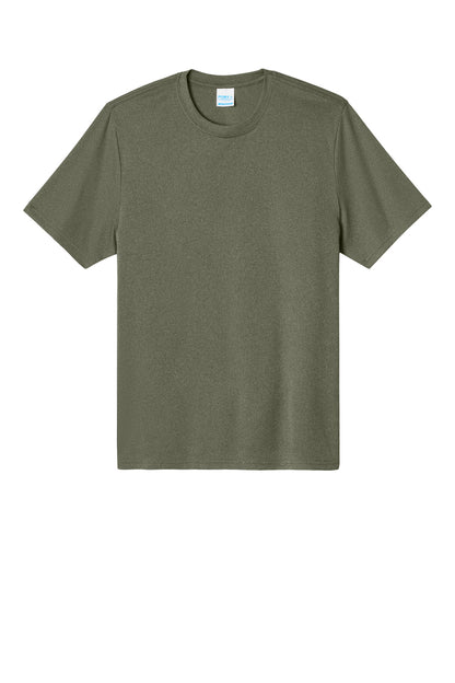 Custom Embroidered Port & Co T-Shirts  in Olive Drab Green Heather