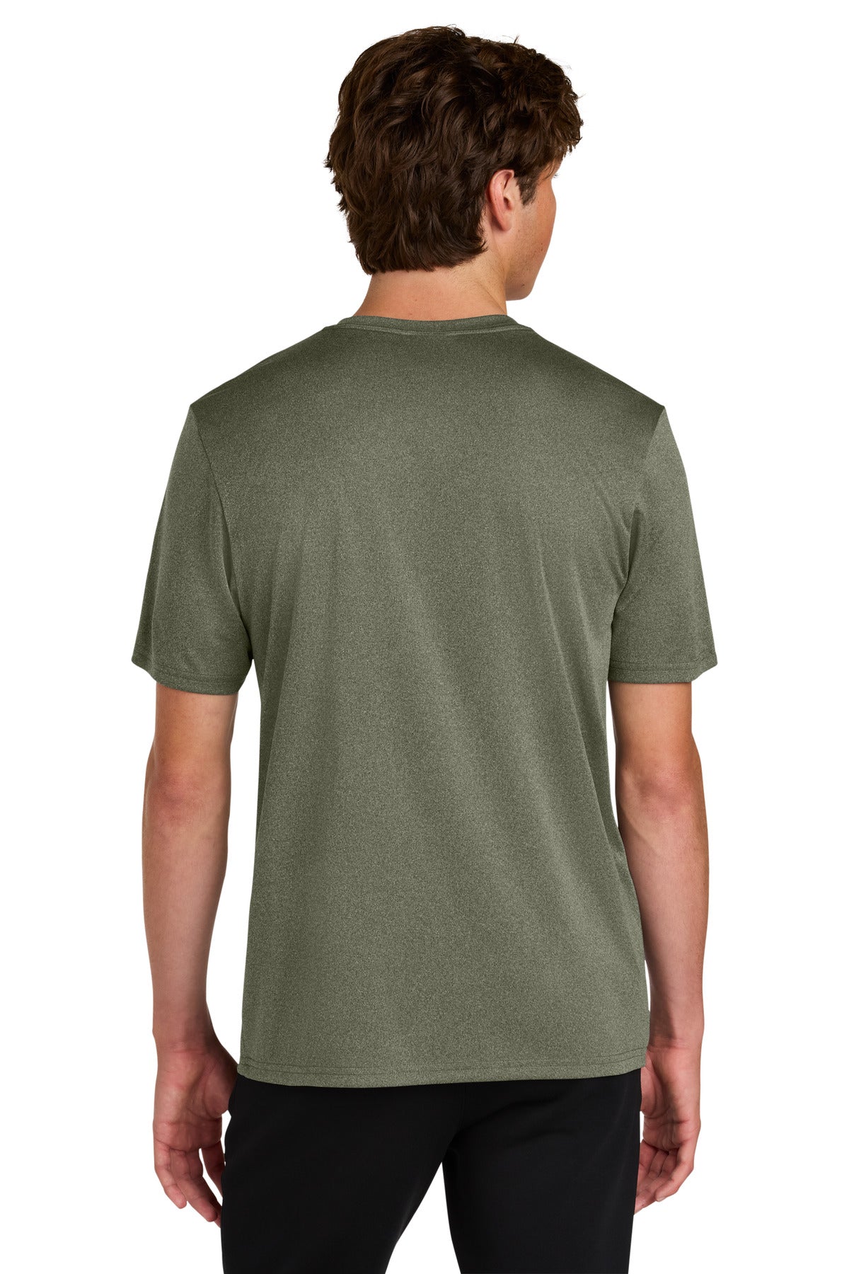 Custom Embroidered Port & Co T-Shirts  in Olive Drab Green Heather