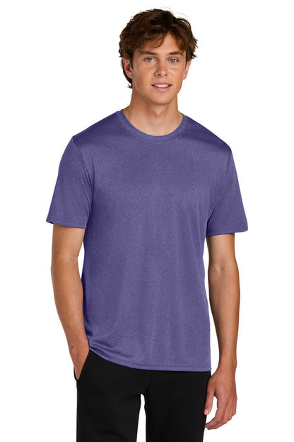 Custom Embroidered Port & Co T-Shirts  in Team Purple Heather