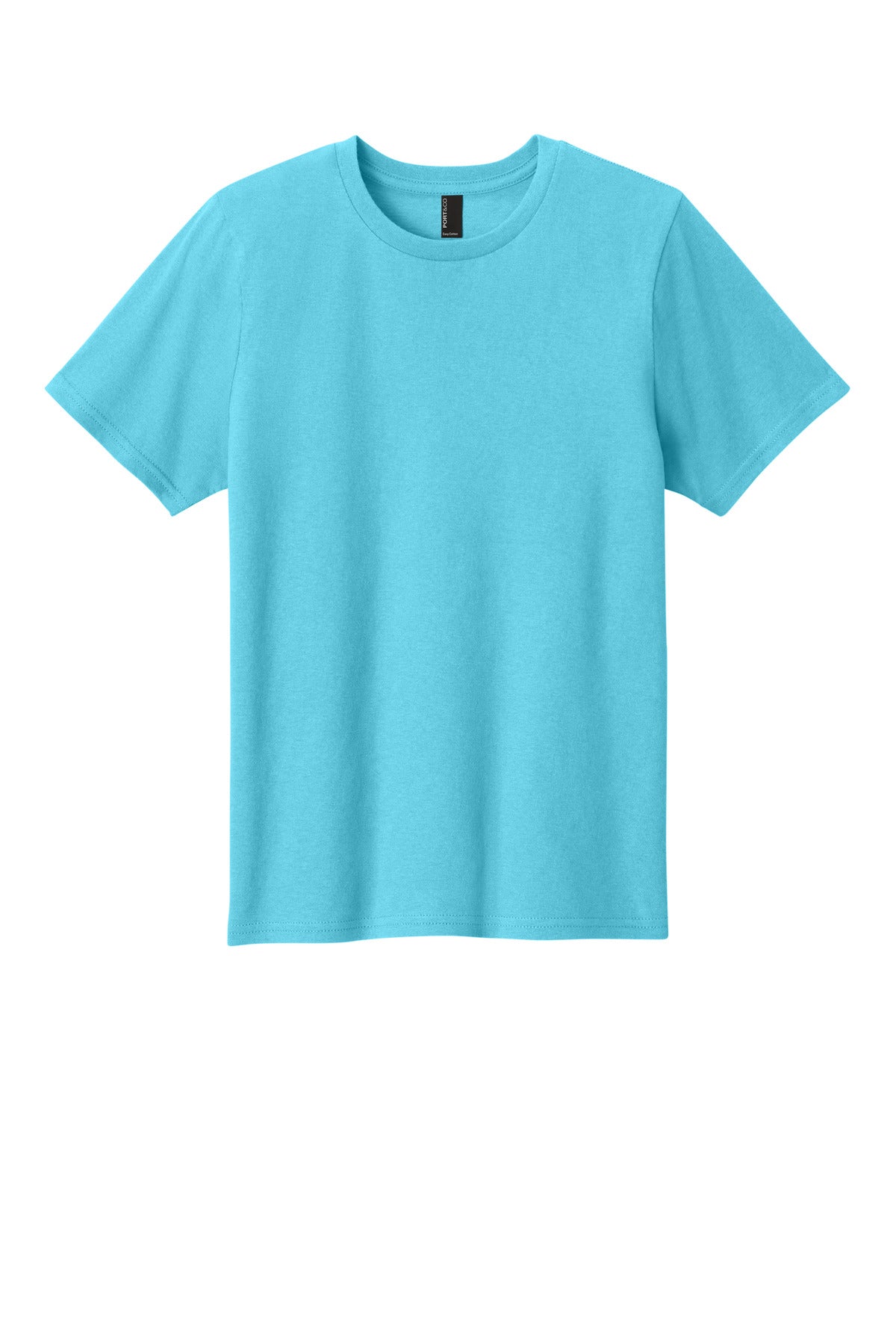Custom Embroidered Port & Co T-Shirts  in Aquatic Blue