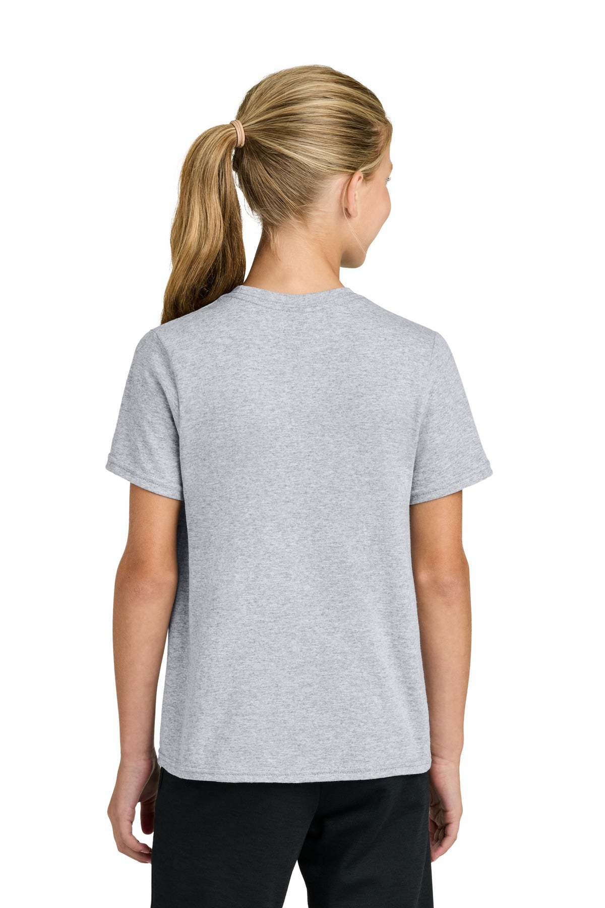 Custom Embroidered Port & Co T-Shirts  in Ash