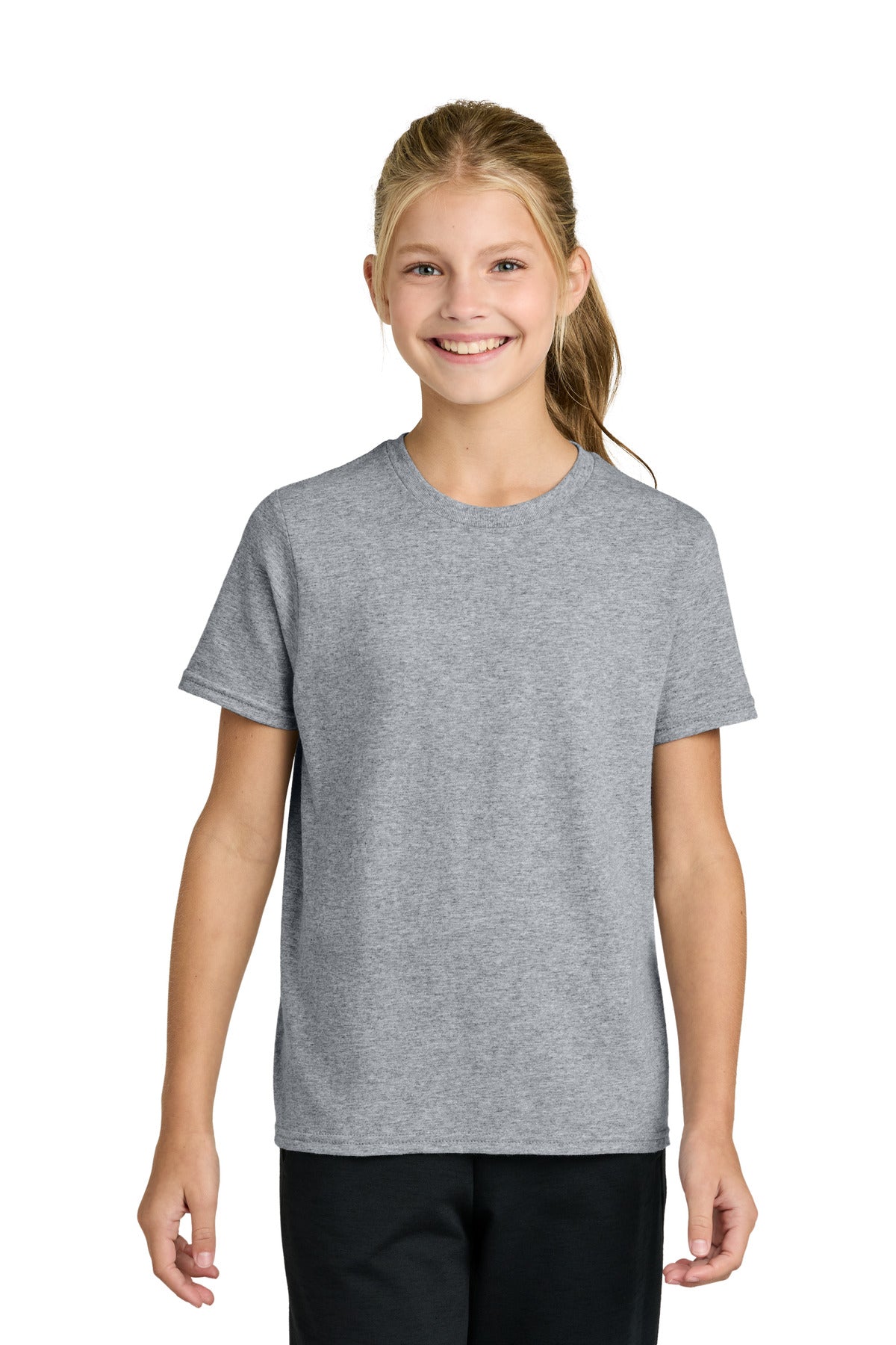 Custom Embroidered Port & Co T-Shirts  in Athletic Heather