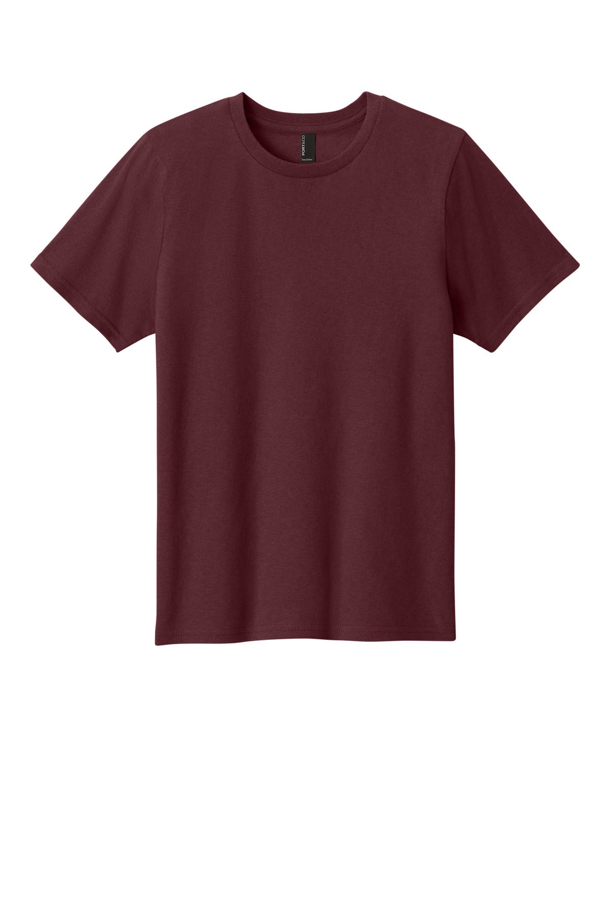 Custom Embroidered Port & Co T-Shirts  in Athletic Maroon