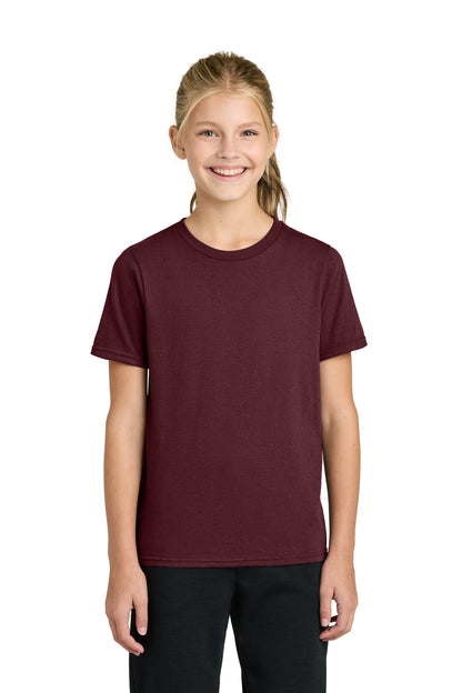 Custom Embroidered Port & Co T-Shirts  in Athletic Maroon