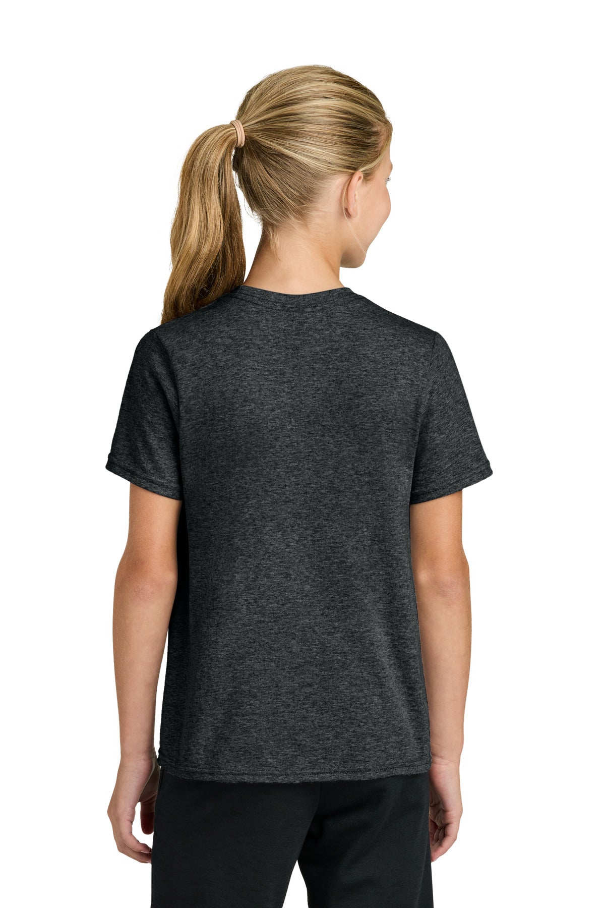 Custom Embroidered Port & Co T-Shirts  in Black Heather