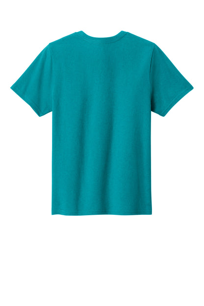 Custom Embroidered Port & Co T-Shirts  in Bright Aqua