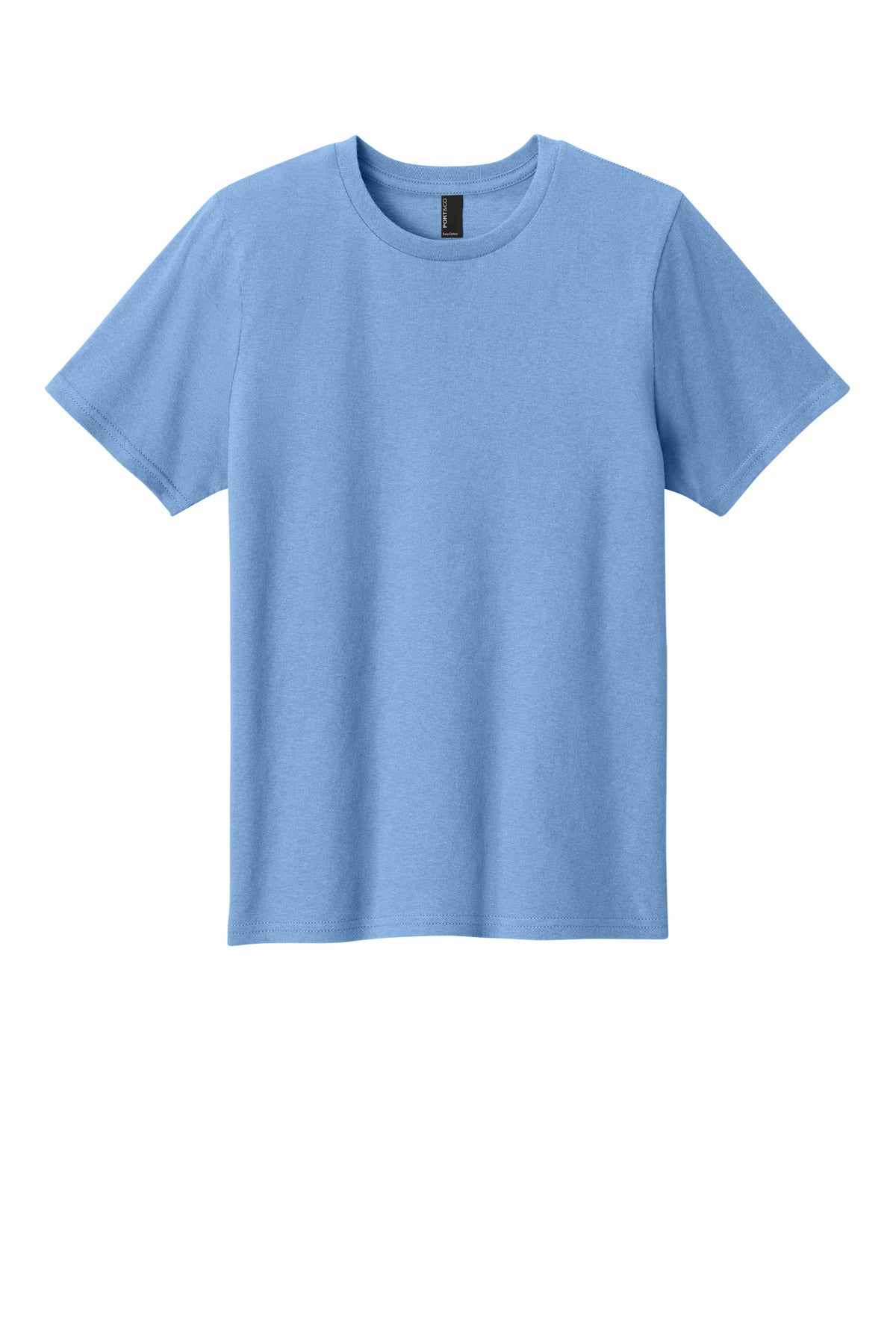 Custom Embroidered Port & Co T-Shirts  in Carolina Blue