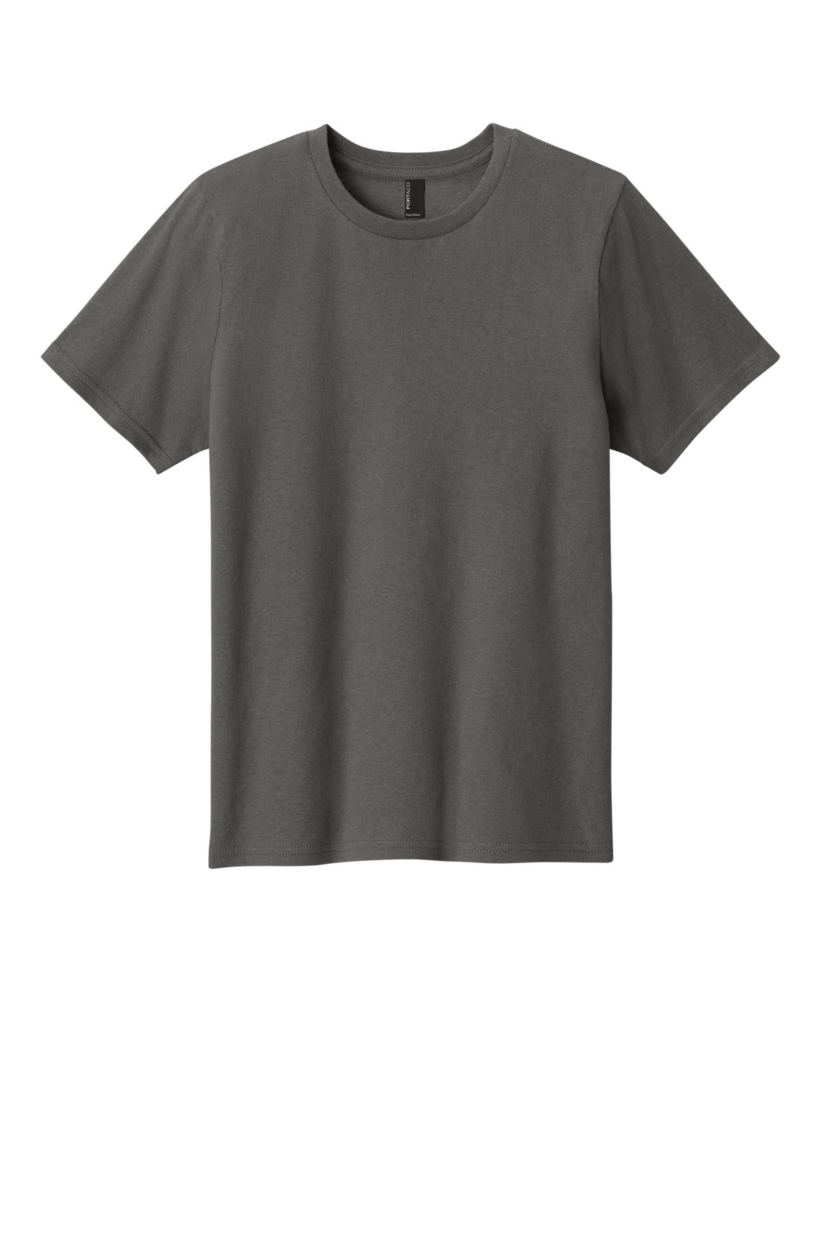 Custom Embroidered Port & Co T-Shirts  in Charcoal
