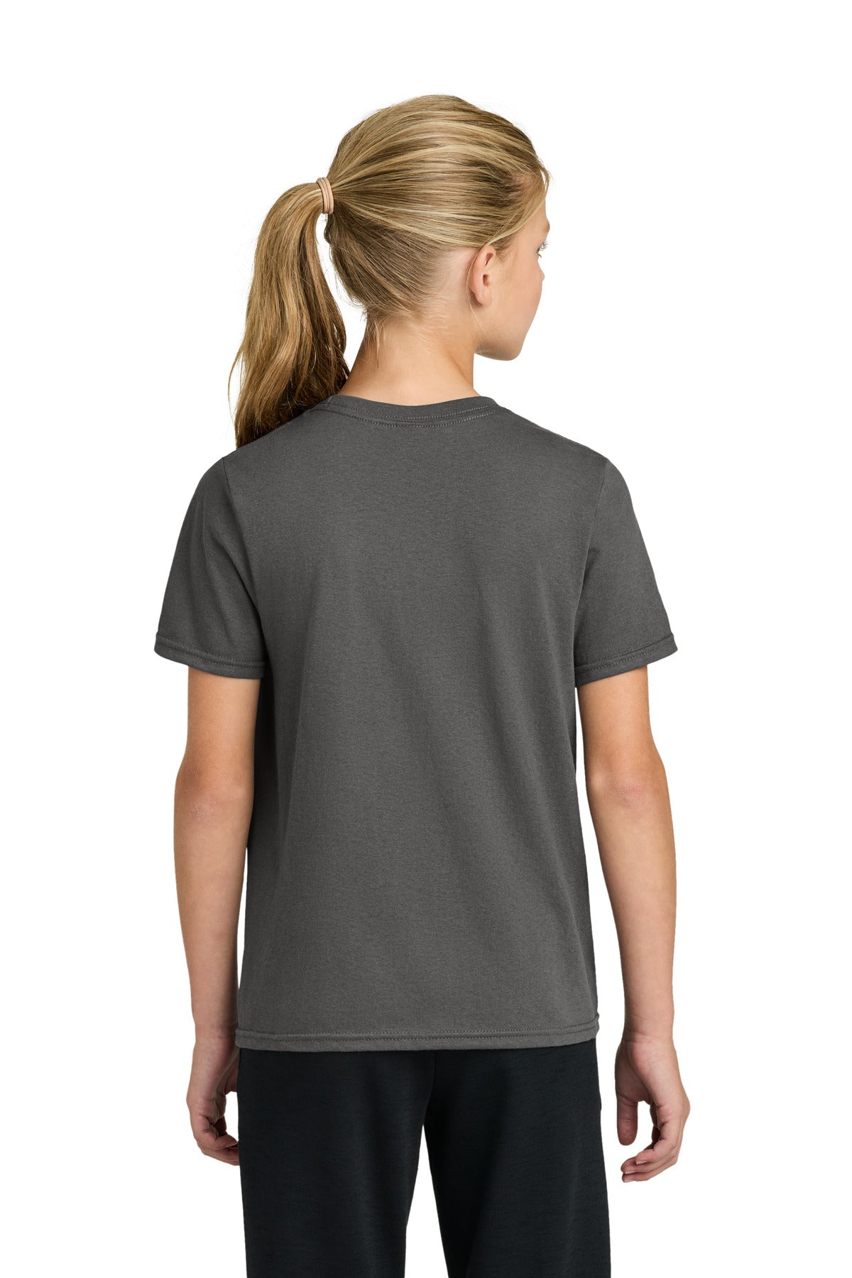 Custom Embroidered Port & Co T-Shirts  in Charcoal