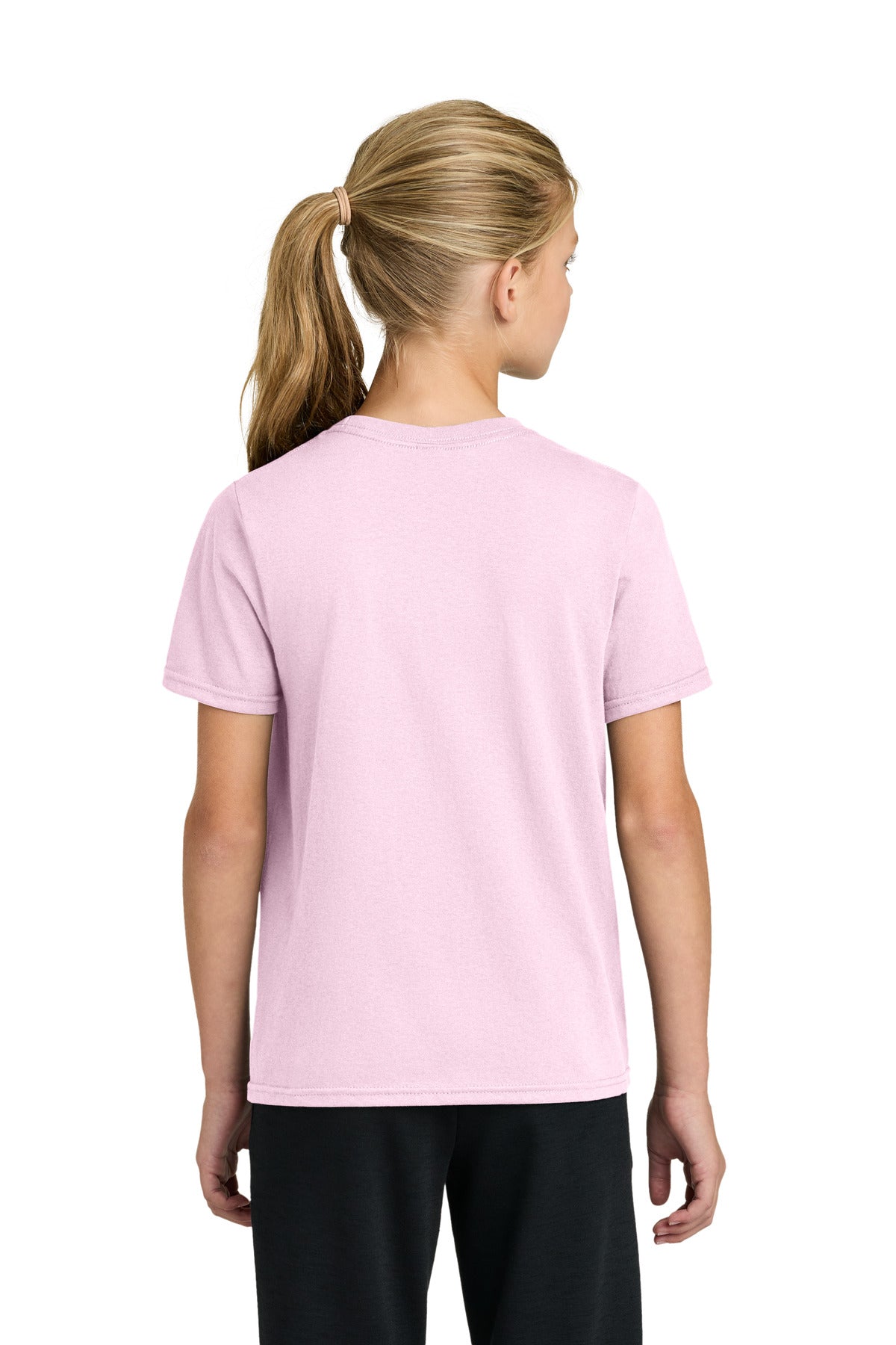 Custom Embroidered Port & Co T-Shirts  in Cherry Blossom