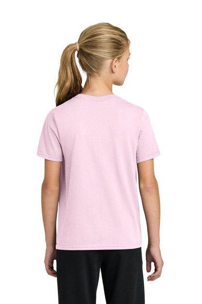 Custom Embroidered Port & Co T-Shirts  in Cherry Blossom