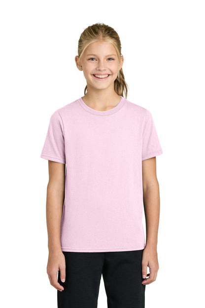 Custom Embroidered Port & Co T-Shirts  in Cherry Blossom