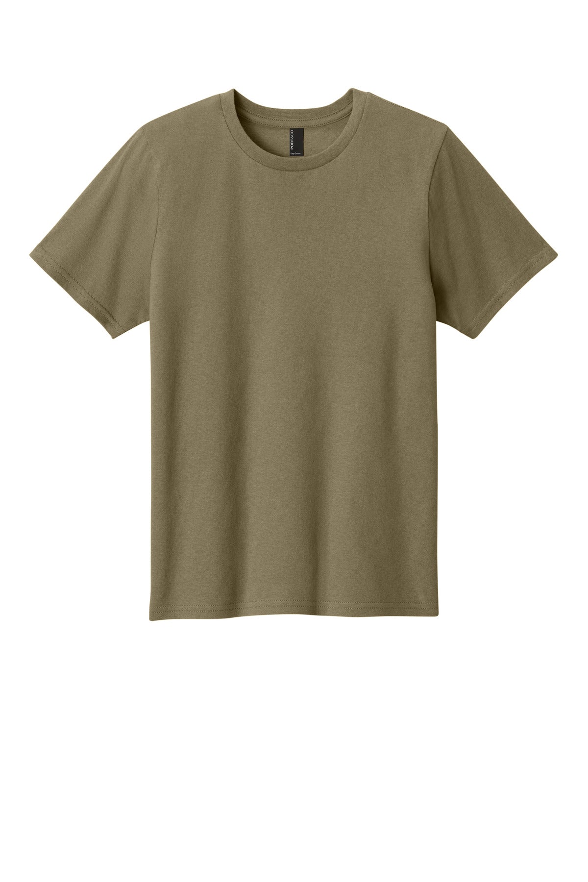 Custom Embroidered Port & Co T-Shirts  in Coyote Brown