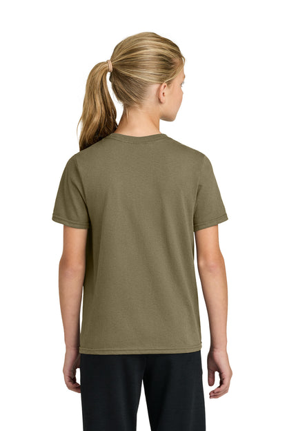 Custom Embroidered Port & Co T-Shirts  in Coyote Brown