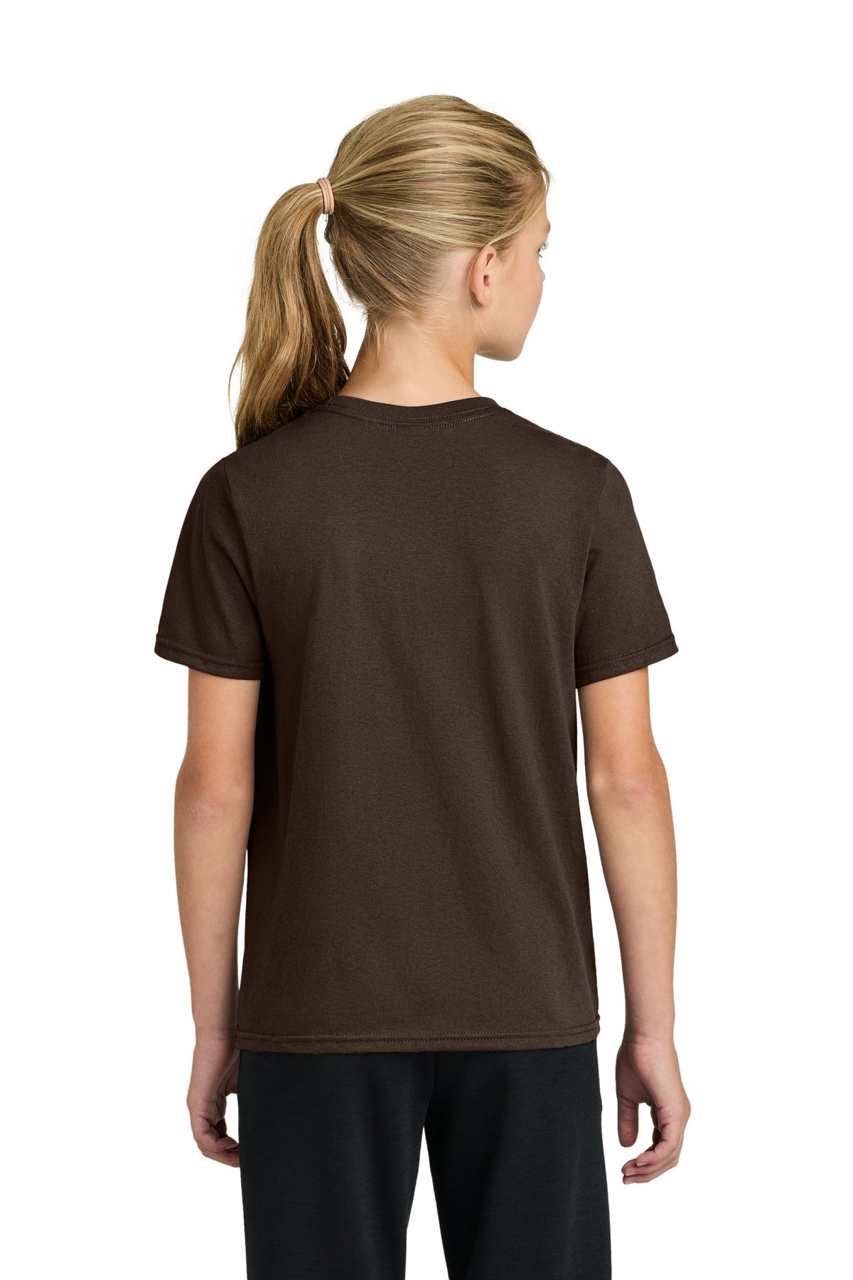 Custom Embroidered Port & Co T-Shirts  in Dark Chocolate Brown