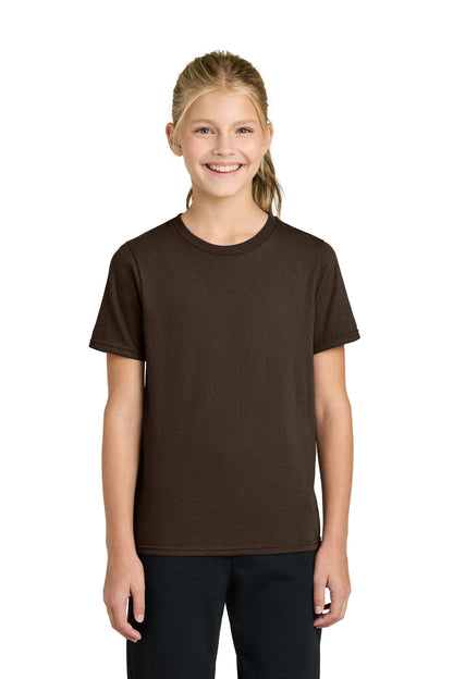 Custom Embroidered Port & Co T-Shirts  in Dark Chocolate Brown