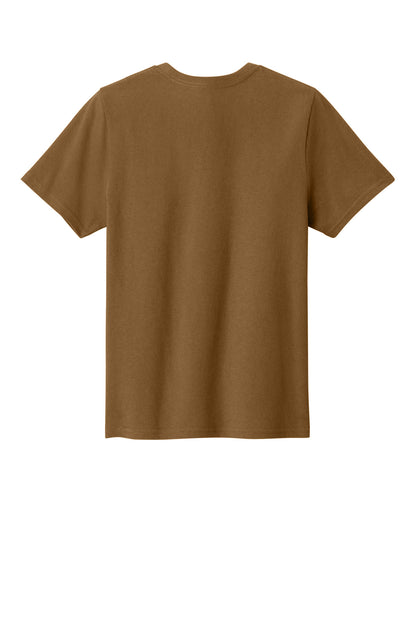 Custom Embroidered Port & Co T-Shirts  in Duck Brown