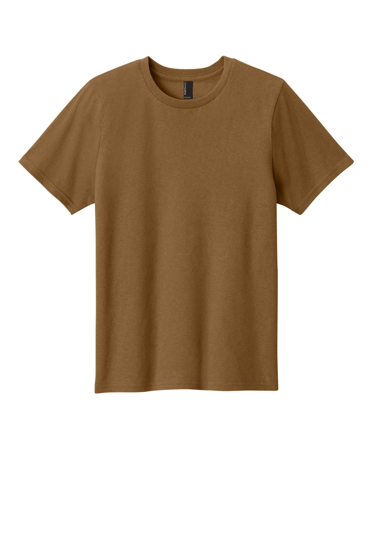Custom Embroidered Port & Co T-Shirts  in Duck Brown