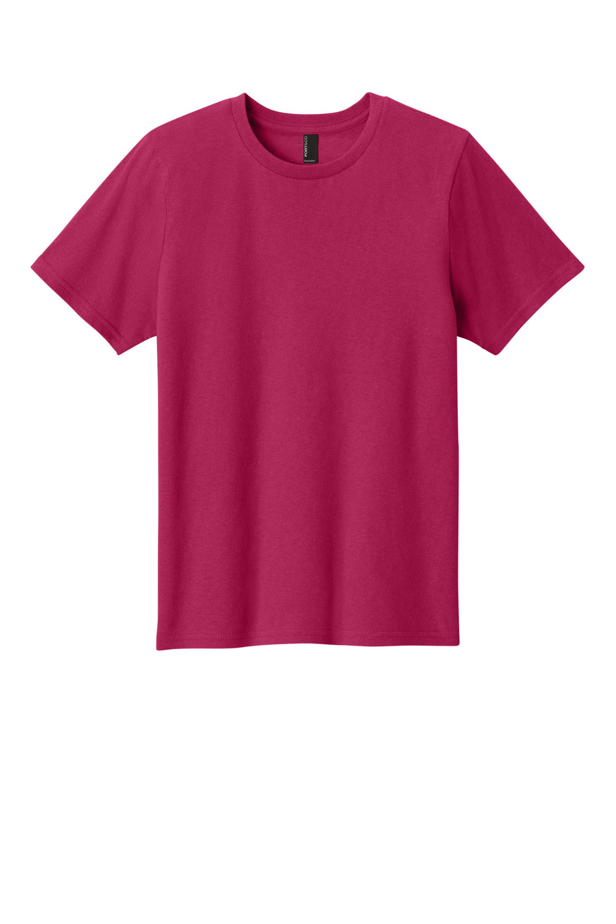 Custom Embroidered Port & Co T-Shirts  in Flush Pink