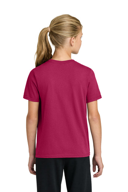Custom Embroidered Port & Co T-Shirts  in Flush Pink