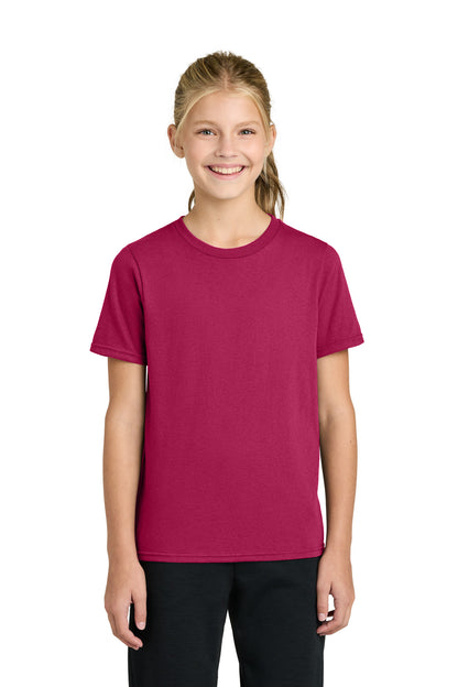Custom Embroidered Port & Co T-Shirts  in Flush Pink