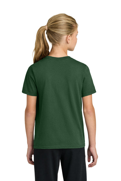 Custom Embroidered Port & Co T-Shirts  in Forest Green
